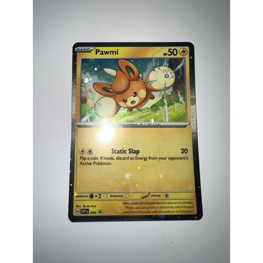 Pawmi Cosmos Holo FART‎ SWIRL🌀 Hd mew HOLO BLEED ERROR Promo 040 LP Holofoil